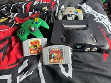 Nintendo 64 Black Console Bundle, 2 Controllers & Pokémon Stadium Game Cartridge