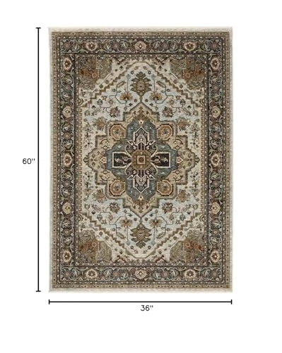 Aberdeen 1144W 3Ft3In X 5Ft Beigeby Sky Blue Indoor Area Rug - Picture 2 of 2
