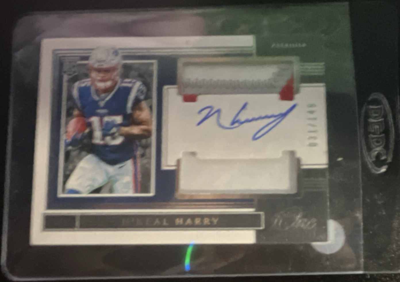 N'Keal Harry Panini One #43 Patch Autograph