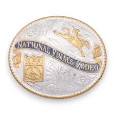 1991 NFR National Finals Rodeo Vintage Belt Buckle by Award Design Medals