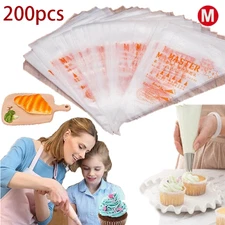 200-Pack Disposable Pastry Piping Bag–Icing & Decorating Bags for Cake & Cupcake