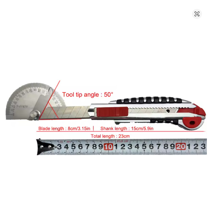Utility Knife Stainless Steel Wall Paper Cutting Cutter Razor Blade Retractable