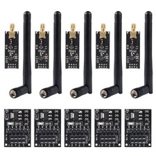 5pcs NRF24L01 PA LNA RF Transceiver Module with SMA Antenna 2.4 GHz 1100m 5...