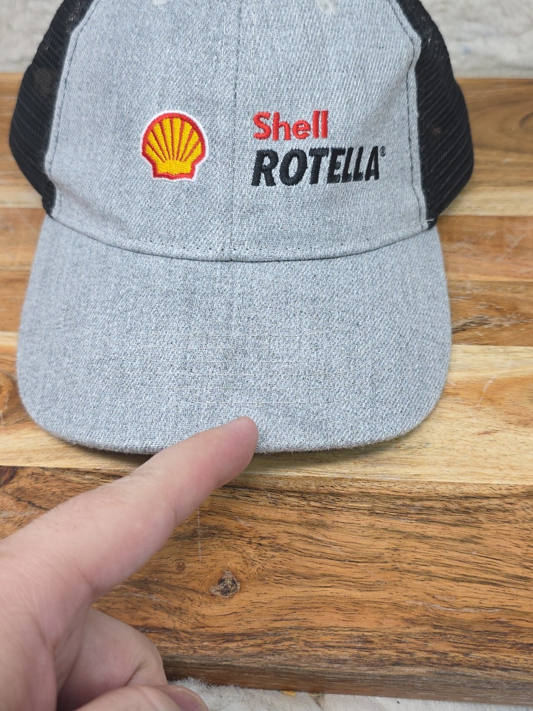 Shell Rotella Adjustable Hat New Embroidered Gray… - image 2