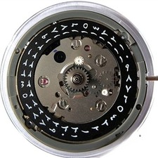 Genuine NH34 Automatic Mechanical GMT Movement Arabic Black Date Hacking Seconds