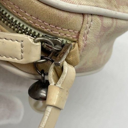 Auténtico Bolso de Hombro Christian Dior Trotter Flor Rosa Nº1 Cuero BO F 1004 Y2K - Imagen 15 de 24