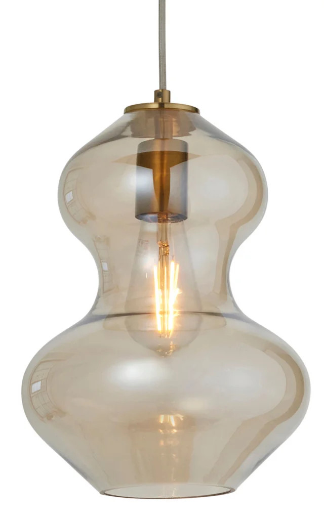 Ceiling Light Brass Kelda Satin Endon 106681