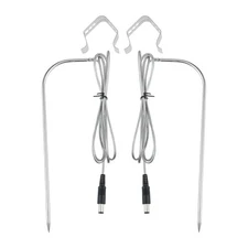 2 Pack Temperature Meat Probe Replacement for Rec Tec, Recteq Wood Silver 