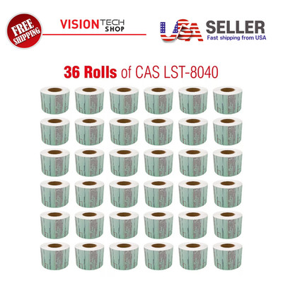 CAS LST-8040 Printing Scale Label, 58x60mm, UPC/Safe Handling ''36ROLLS'' Per Case