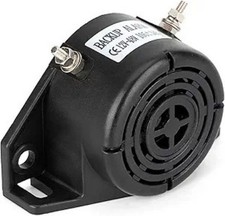 Backup Alarm 110dB 12V-48V DC Waterproof Industrial H Size: 1-Pack Round alarm