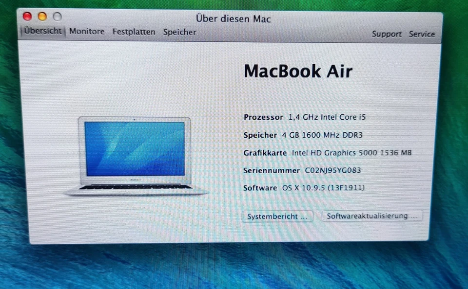 MacBook Air 11" A1465 (2014) EMC2631, 4GB RAM 128GB SSD - Bild 3 von 4