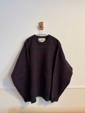 Alan Paine Lambswool Sweater Grey/Burgundy