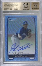 2012 Bowman Chrome Prospects Blue Wave Refractor 5/50 JR Graham BGS 9.5 Auto 7w7