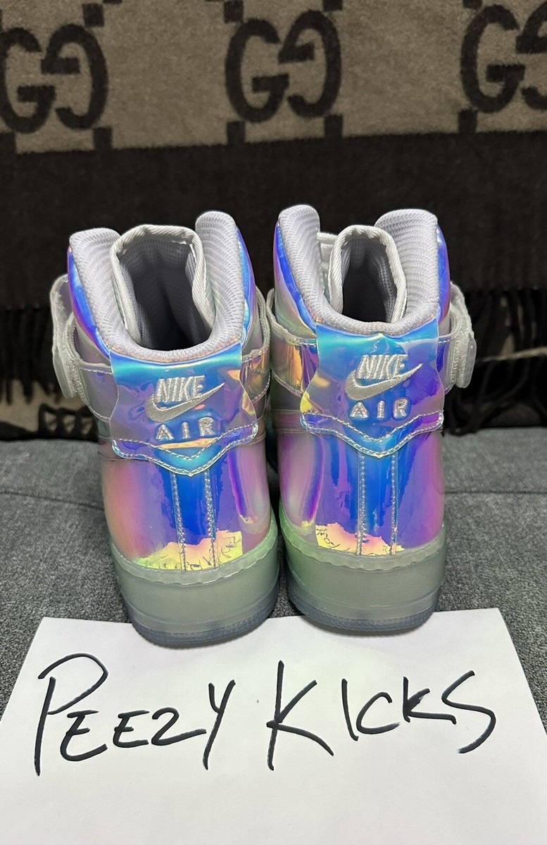 靴 AIR FORCE 1 ID Iridescent Super bowl Nike AF1 Mid id Iridescent size 10.5 … Travis Scott Dunk Off
