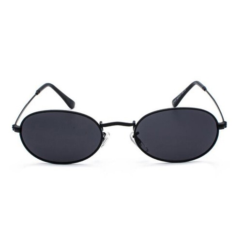 Gafas de sol ovaladas con marco de metal para hombres y mujeres con marco pequeño para viajes al aire libre UV400 - Imagen 30 de 36