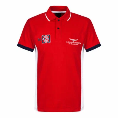 HORNER SHEARING Longhorn Shearing Kids Hereford Polo Shirt Red