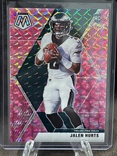 2020 Panini Mosaic Jalen Hurts Pink Camo Prizm Rookie Card RC #222 Eagles