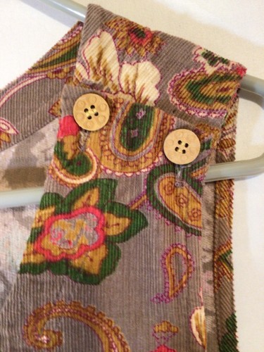 Serengeti Women’s Corduroy Dress Size Large Cottage Core Paisley Cozy Prairie - Picture 6 of 10