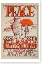 Grateful Dead Bola Sete Retro 1966 Mt. Tamalpais Concert Poster