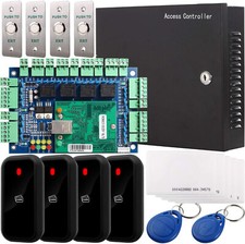 Security Network RFID Access Control Board Kit Metal AC230V Power Box For 4 Door