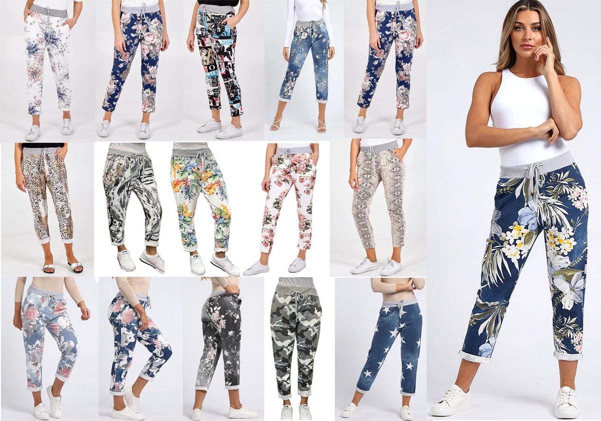 Ladies printed summer store trousers