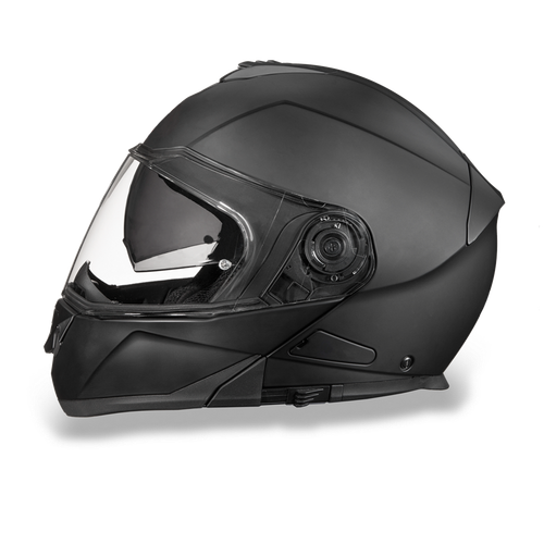 Daytona Helmets Glide DOT Dull Black Modular Flip-Up Motorcycle Helmet MG1-B - Picture 2 of 7