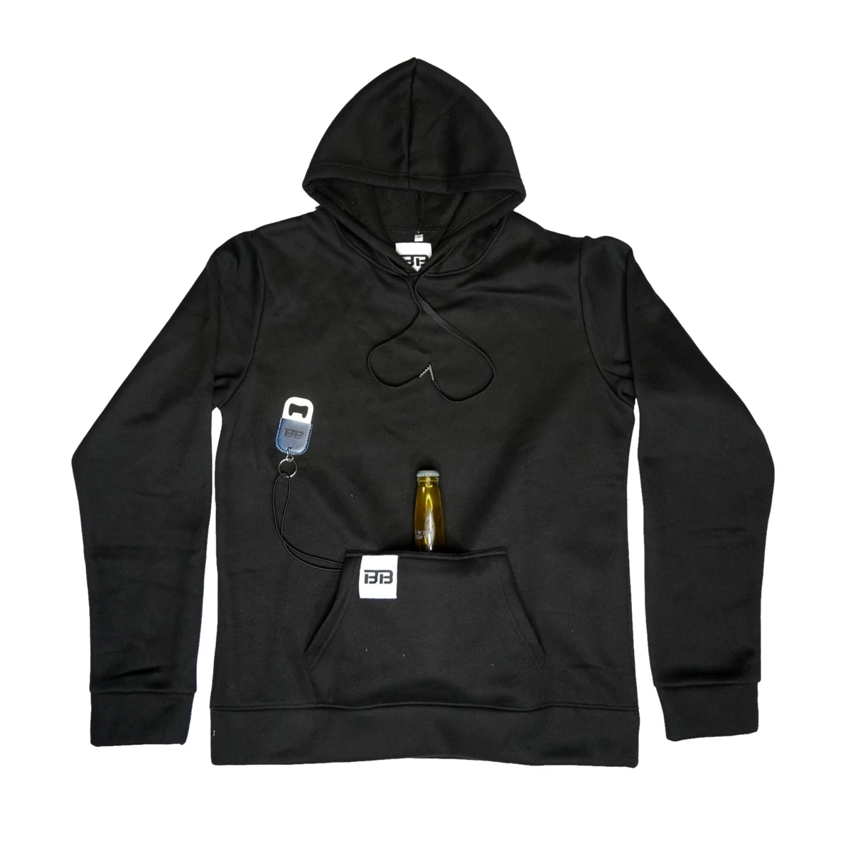 Sweatshirt with top beer pocket
