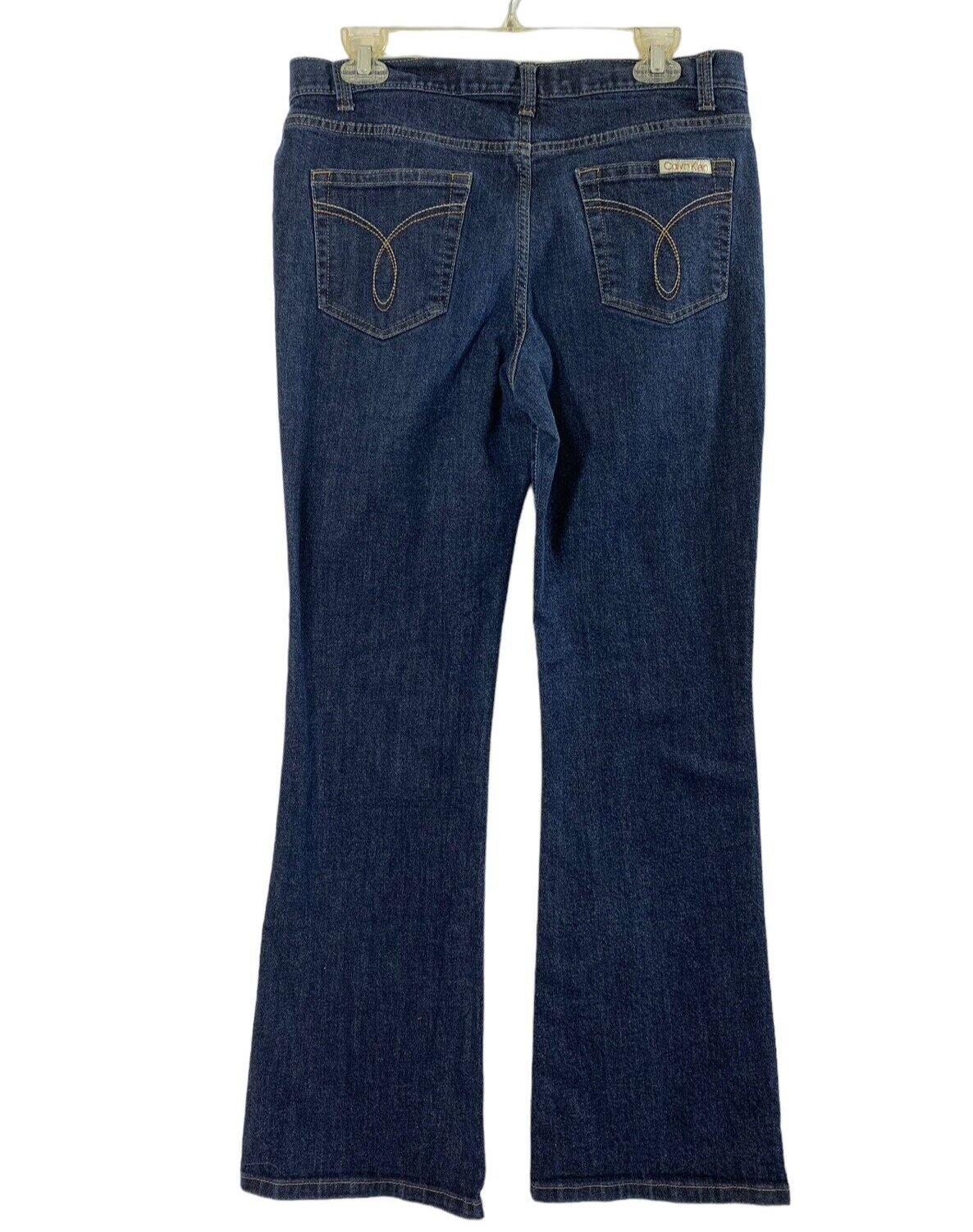 Calvin Klein Flare Jeans Womens 10 Dark Wash Denim Mid Rise | eBay