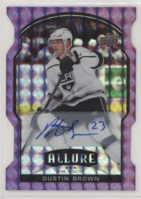 2020-21 UPPER DECK ALLURE PURPLE DIAMOND PARALLEL AUTO DUSTIN BROWN /10 KINGS