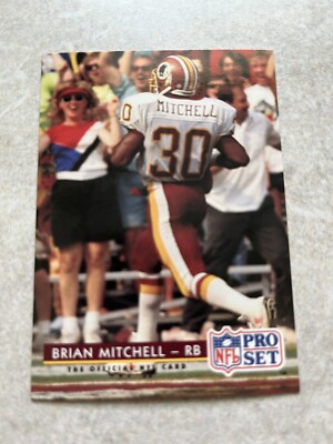 1992 Pro Set #84 Brian Mitchell NFL Washington Redskins