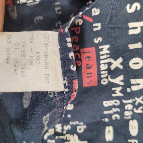 Vintage Moschino Jeans Label SZ L Rare Moschino spell out all over the shirt - Picture 4 of 11