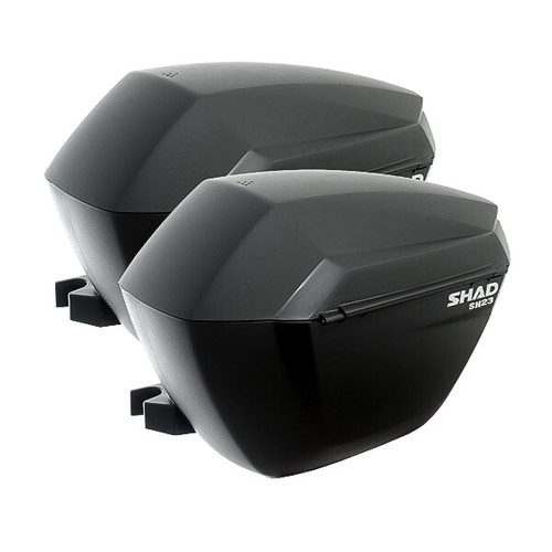 SHAD SH23 Panniers 23L Black Pair Luggage Motorbike Motorcycle Cruiser - Picture 10 of 15