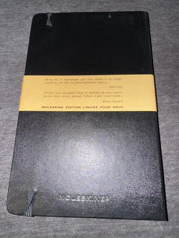 Moleskine Limited Edition For KRUG Hard Cover, Large (5" x 8.25") NEW - Image 2 of 2