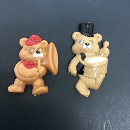 Menge 6 Vintage Kunststoff Kühlschrankmagnete Googly Eyes Teddybären - Bild 7 von 10