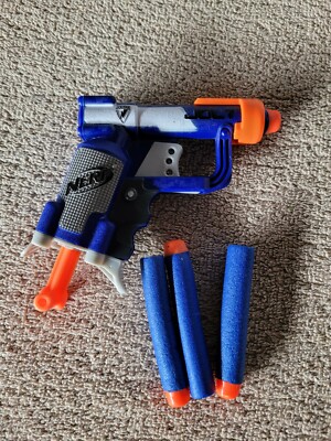 Nerf N-Strike Jolt Dart Gun Blue White Orange Color Tested