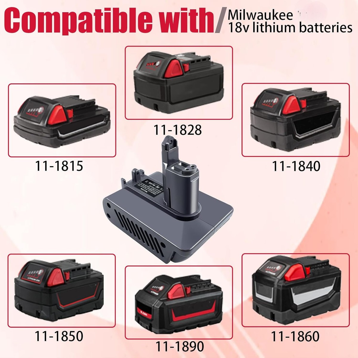 Adapter for Milwaukee 18V Battery Convert to for Dyson Type B DC31