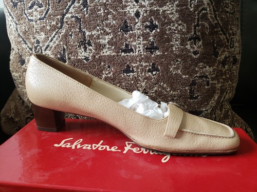 Salvatore Ferragamo LILLAZ Women KHAKY Heels 1.5 Inc Sz 9-4A UK 10 US $858 - Picture 6 of 20