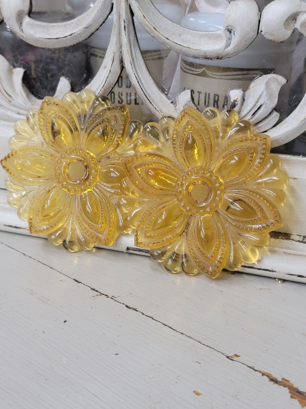 Antique Glass Curtain Tie Backs