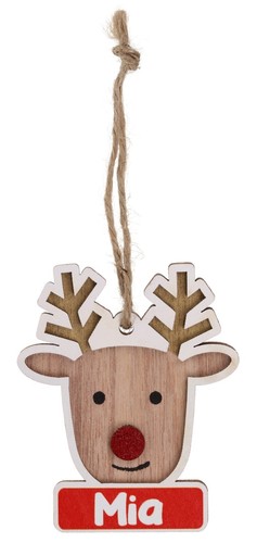 Christmas Tree Reindeer Ornaments Decorations Personalised Names - Picture 286 of 388