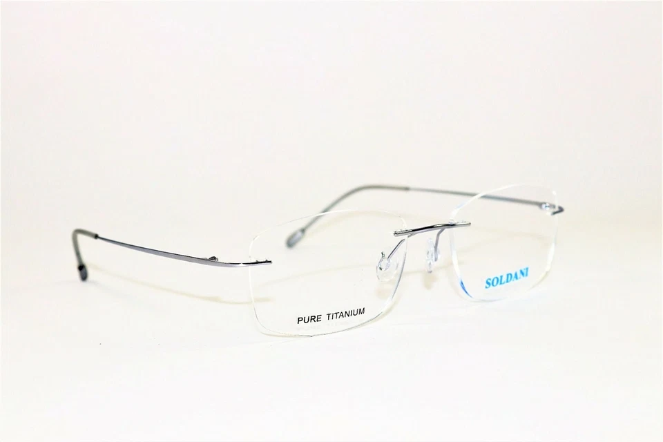 Montature occhiali da vista per uomo donna senza montatura occhiale al titanio . - Immagine 3 di 4