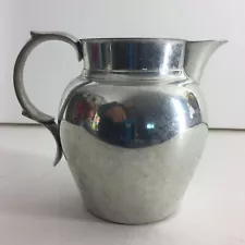 Williamsburg Stieff Reproduction Pewter Pitcher C W 0-30  5 3/4 inch tall 8 inch