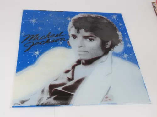 Vintage Carnival/Fair/Game/Prize 12" Glass Mirror Michael Jackson Music Band