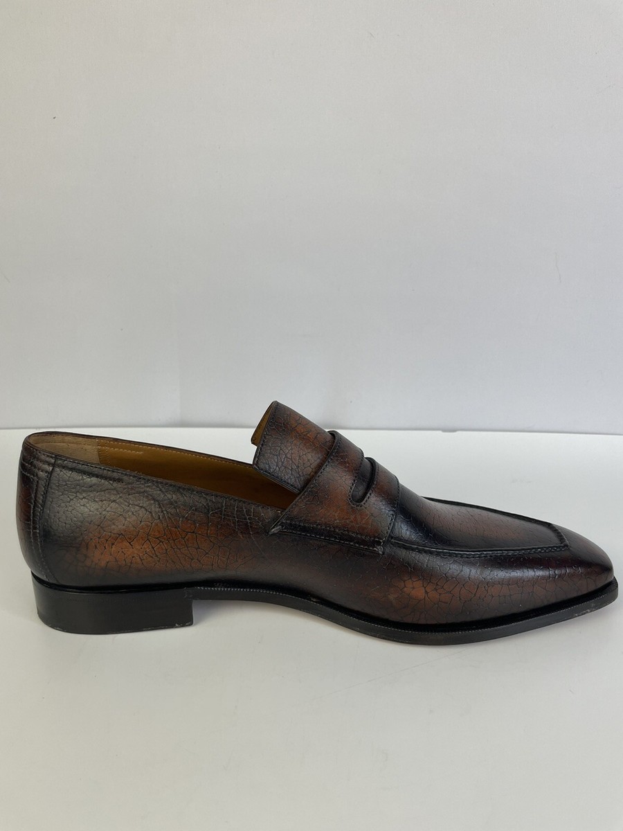 Berluti Andy Brown Cracked Leather Men's Loafer Size 10.5/US Berluti Andy Brown Cracked Leather Men's Loafer Size 10.5/US