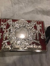 Lenox Our Family Christmas Silver Red Holiday Photo Picture Album