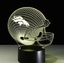 Denver Broncos 3D LED Lamp Home Decor Gift NFL FOOTBALL TEAM US STOCK SHIP 1 DAY