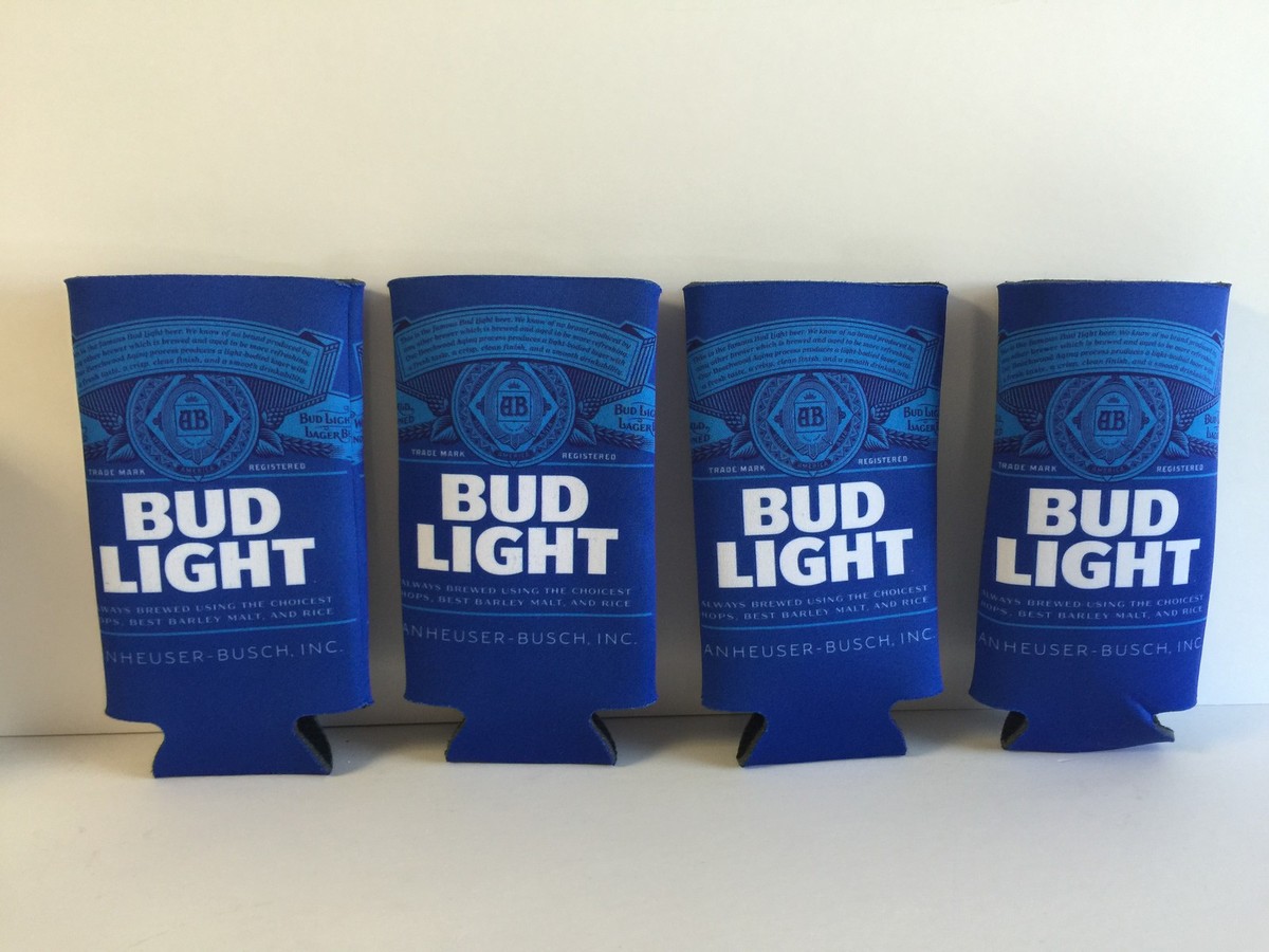 Bud Light Beer 24 oz. Koozie - Set of 2 - Fits 25 oz Extra