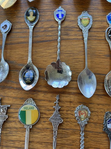 Large Lifetime Collection Of Souvenir Spoons Travel Vacation Gift Shop 68 Total - Picture 8 of 24