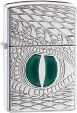Zippo Armor Dragon Eye Epoxy Inlay High Polish Chrome 28807