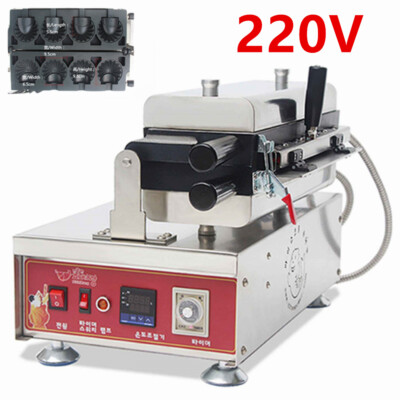 Commercial Electric Fish-type Waffle Maker Taiyaki Making Machine 8pcs/time 220V