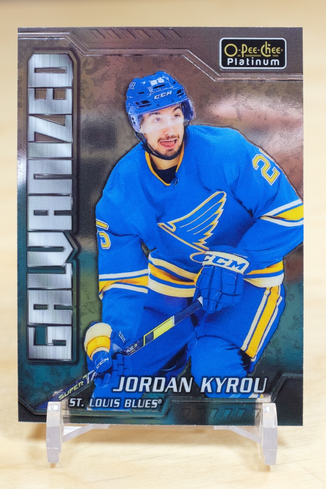 2022-23 OPC Platinum Galvanized #G-17 Jordan Kyrou - St. Louis Blues